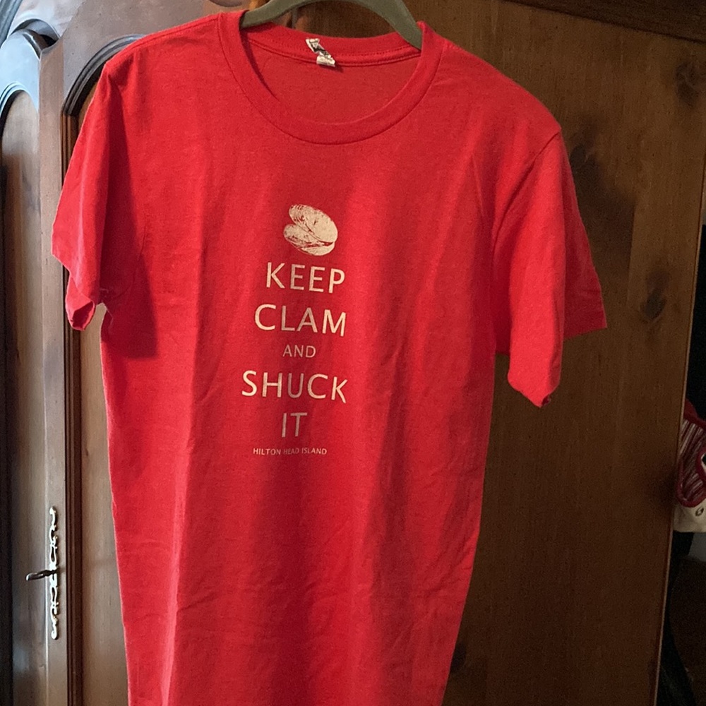 Keep Clam and Shuck It Hilton Head T Shirt size small